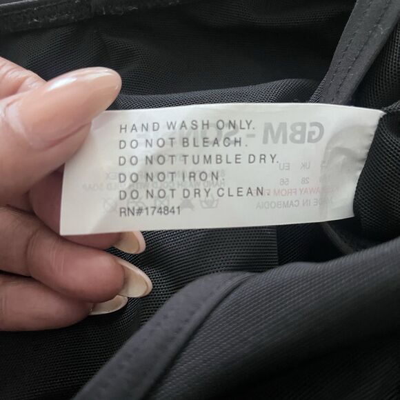 GMB SONSIE by GRACING Women's Plus 24W One Piece Swim Suit Black Sheer Mesh - Picture 7 of 8